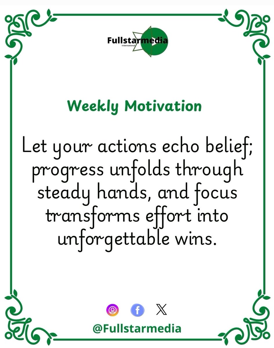 fullstarmedia's tweet image. Your consistency is the loudest proof of your belief 💪🏽
#MondayMotivation #consistency #fullstarmedia
