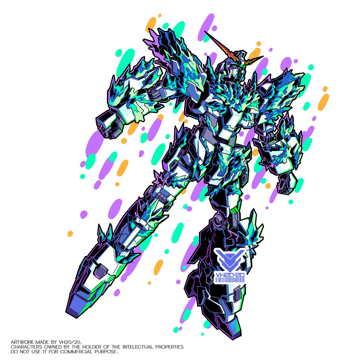 2020_VH's tweet image. RX-0 Unicorn Gundam (Luminous Crystal Body)