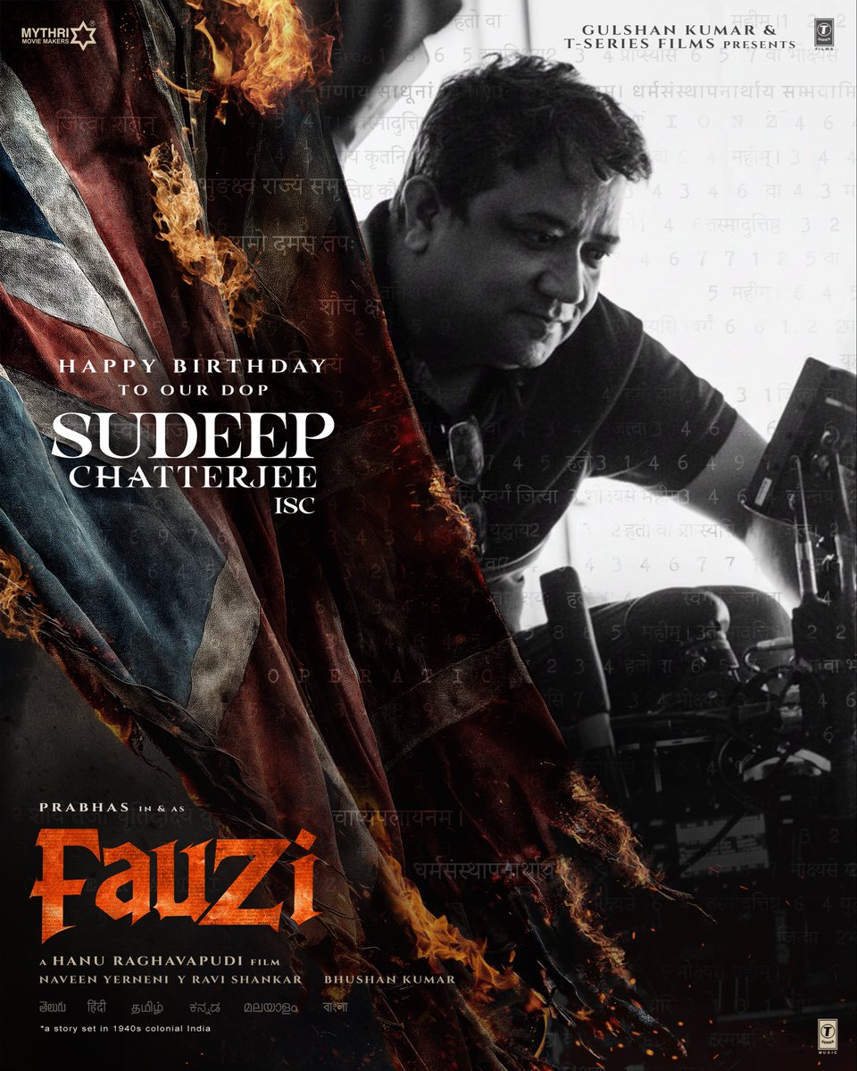 ProSreenuSuresh's tweet image. Wishing the visionary behind the lens and the master of frames, @sudeepdop, a very Happy Birthday! — Team #Fauzi ❤️🔥
Can’t wait to see your lens march through the world of Fauzi.
Rebel Star #Prabhas #Imanvi @hanurpudi #MithunChakraborty