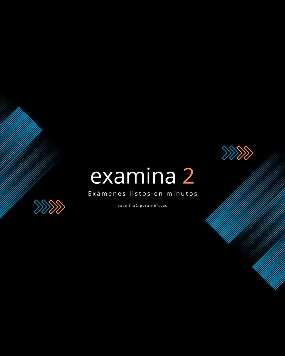 🧠 Con examina 2 de Paraninfo, crear exámenes personalizados es más fácil que nunca.

✅ 6 tipos de preguntas
✅ Exámenes multiunidad
✅ Imágenes y explicaciones opcionales

Ahorra tiempo y simplifica tu trabajo docente 💻
👉 examina2.paraninfo.es

#Paraninfo #Examina2