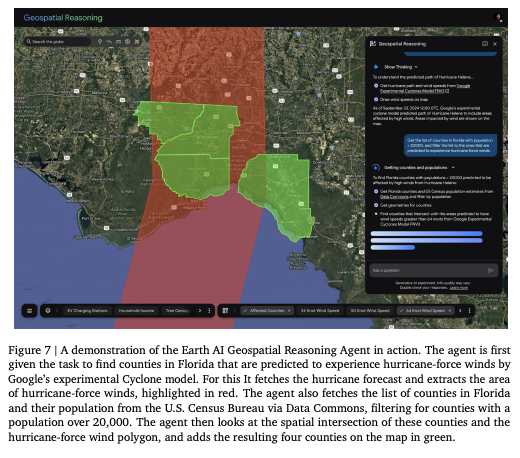 地図が"未来を少しだけ先読み"できたら。

Googleの「Earth AI」が、地図の上で「この先、どこで何が起こるか」を教えてくれる新しい仕組みです。
衛星画像・人口の動き・天候/大気質など複数の基盤モデルを、Gemini（Geospatial Reasoning）で横断的に推論します。