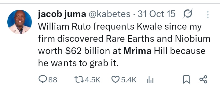 _James041's tweet image. Meanwhile, Jacob Juma has this to say👇