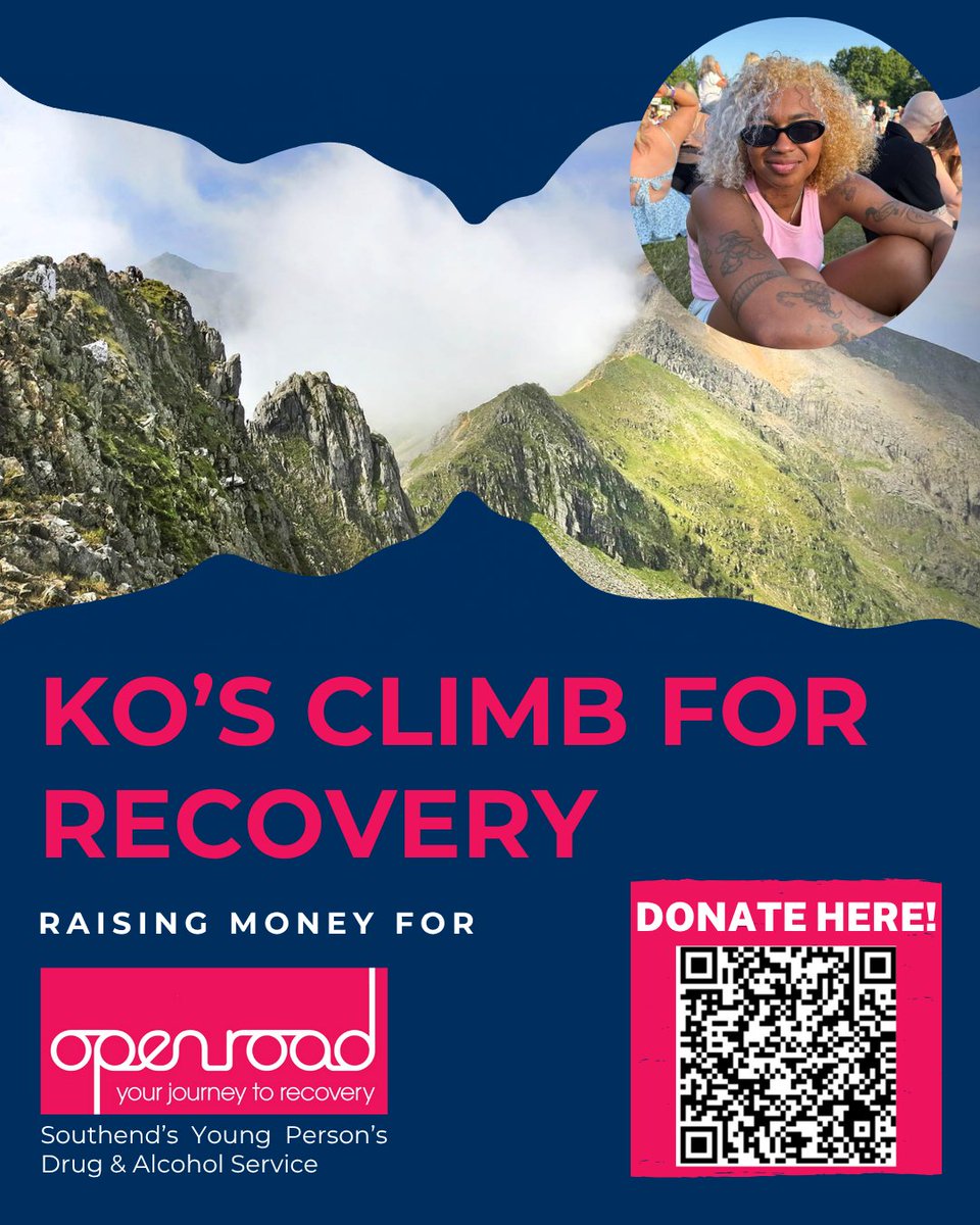 Ko, one of our amazing service users, is climbing Mount Snowdon tomorrow to raise funds for Open Road. Please donate by following this link: justgiving.com/page/ko-climb-… or the QR code on the attachment. Good luck, Ko. We're so grateful to you!