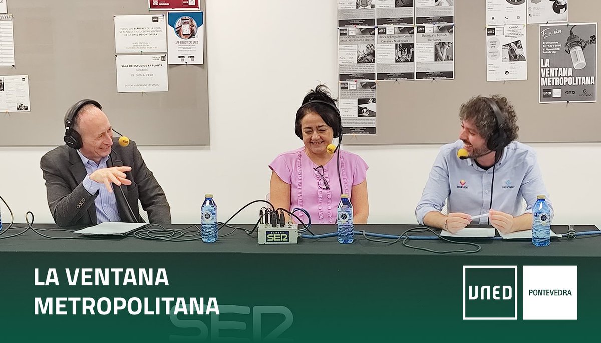 🎙️ El pasado viernes 24, UNED Vigo acogió un programa especial de “La Ventana Metropolitana”, con la participación de Abel Caballero, Víctor M. González, Rafael Cotelo y otros invitados.

💚 Ideas, experiencias y educación a distancia de calidad.

#UNEDVigo #UNEDPontevedra