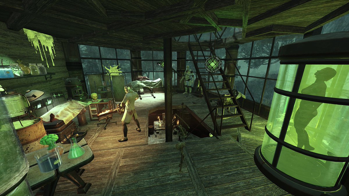 kurho_lazuli's tweet image. Nouveau CAMPS #fallout76 sur le thème de l'horreur pour #Halloween2025 ☢️🥼⚗️🧪🎃🪦

Le piège vous est tombé dessus et vous avez servi, de cobaye qui se soldera par un nouvel échec et même vos restes ne sortirons jamais d'ici et terminerons là où tant d'autres ont fini.