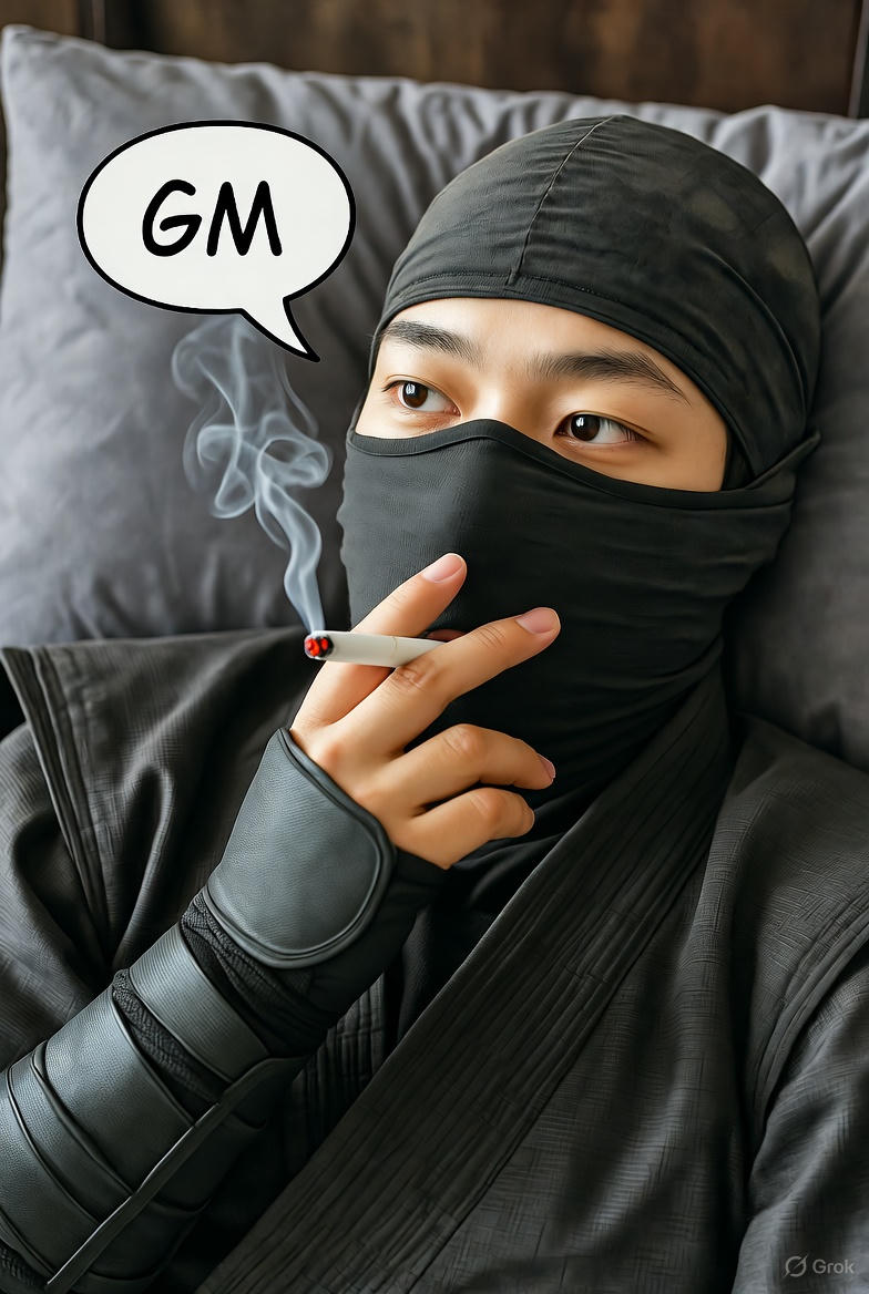 GM #Crypto be a ninja 🥷 lets have a great week ahead even though the kids are off school 🤣🤣🤣