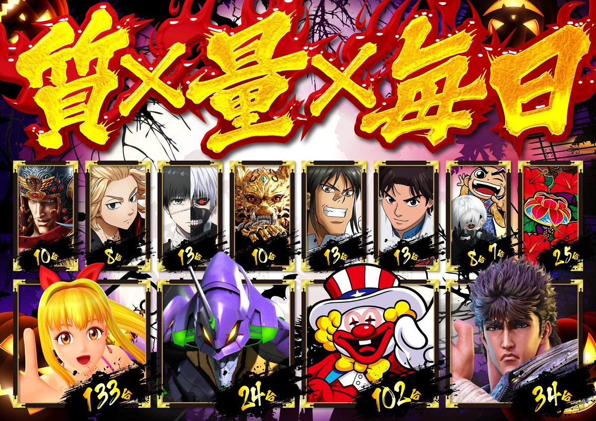 🌈メッセ昭島店🌈

10月2⑧日［火］

本日の営業いかがでしたでしょうか？🌺
明日"も"皆様のご来店お待ちしております✨
朝だけじゃない
夕方から"も"隅々まで遊び尽くそう！

地域最大級のラインナップで明日"も"皆様のご来店お待ちしております！💪🤡🚤🎪🗡️🦉

入場抽選9:40開始⏰