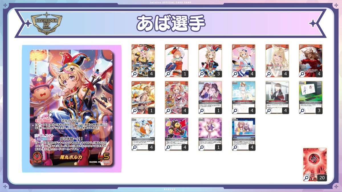 ホロカ デッキ紹介】 ｢#エクストリーマーカップ2025 Final｣参加選手の