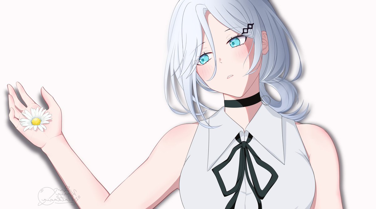 Karin cosplay Reze selesaii!~🤍🤍
Akhirnya engga nambah wip hihihi 🥰 
#chainsawman  #RezeArc #Vtuber