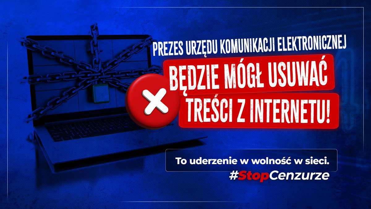 Jadwiga Wiśniewska #Nawrocki2025 🇵🇱 (@j_wisniewska) on Twitter photo Wolność słowa jest zagrożona! Rząd Tuska chce wprowadzić cenzurę w internecie! Powiedz #StopCenzurze i zapisz się na wysłuchanie publiczne! Dziś mija termin. 
Aby zgłosić swój udział w wysłuchaniu publicznym, należy do 27 października br. wypełnić formularz zgłoszeniowy dostępny Wolność słowa jest zagrożona! Rząd Tuska chce wprowadzić cenzurę w internecie! Powiedz #StopCenzurze i zapisz się na wysłuchanie publiczne! Dziś mija termin. 
Aby zgłosić swój udział w wysłuchaniu publicznym, należy do 27 października br. wypełnić formularz zgłoszeniowy dostępny