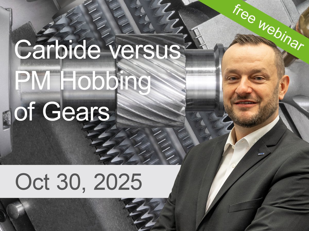Gleasontweets's tweet image. Join us at the upcoming Gear Trainer Webinar &quot;Carbide versus PM Hobbing of Gears - Cost-Benefit Ratio Explained&quot;. Register now for free:  gleason.com/en/academy/eve… 

#gleason #geartechnology #geartrainer #hobbing #carbidehobbing #pmhobbing