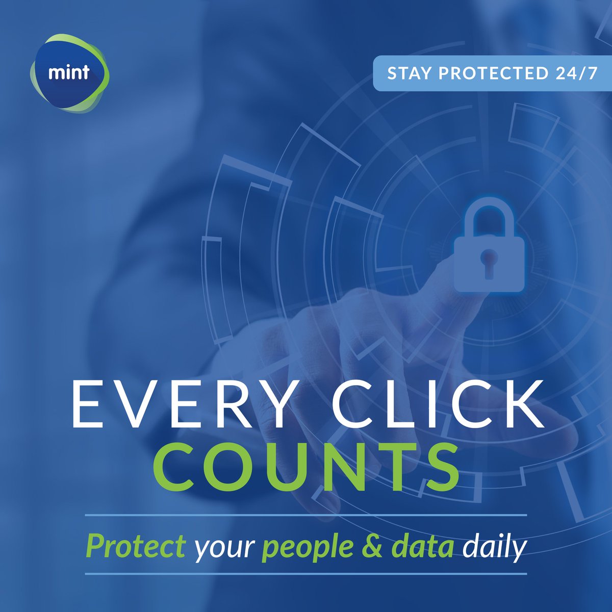Every click counts. Protect your people and data with enterprise-grade cybersecurity from Mint. Stay aware, stay secure, and stay protected 24/7.

🔵 Stay protected 24/7 with Mint’s Managed Security Services.
hubs.li/Q03Q9NjJ0

#MSSP #DataProtection #CreateTomorrow