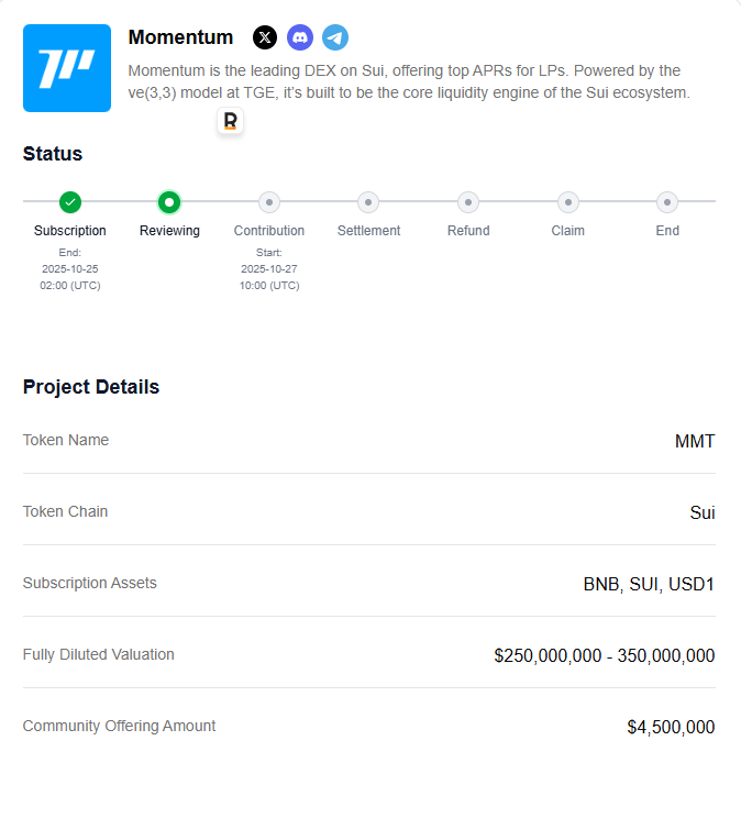 今天晚上很熱到，3個熱度很高的項目打新

我會參與兩個 Momentum、Zkpass ，不參與 MegaETH

<a href="/megaeth_labs/">MegaETH</a>  主要是我認為估值過高，除非你很厲害可以去Hyper套保，但要套到明年，中間很多不確定性，詳細分析看這
x.com/JerryMoon3689/…

1⃣ <a href="/MMTFinance/">MomentumⓂ️Ⓜ️T</a> x <a href="/buidlpad/">Buidlpad Ⓜ️Ⓜ️T</a>   今天晚上6點，24小時可以塞錢