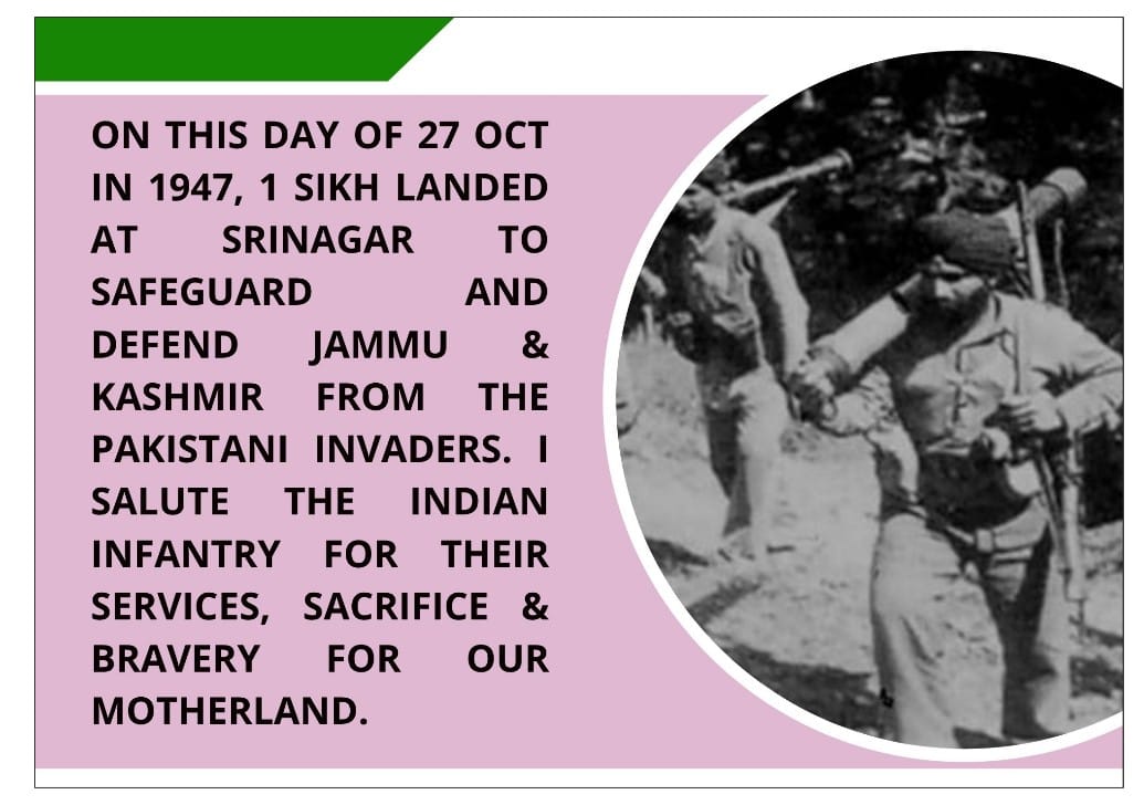 JmuKmrPolice's tweet image. The first wave of Indian soldiers arriving on October 27 quickly secured Srinagar's key installations and stabilized the city for further reinforcements. #KashmirRejectsPakistan  #Oct27OneIndia