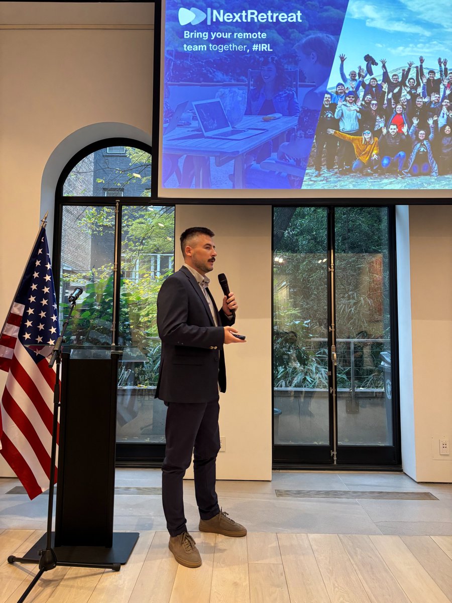 NextRetreat's tweet photo. Our CEO joined fellow founders in New York for the Startup Bootcamp powered by SOSA NYC. As NextRetreat’s U.S. customer base keeps growing, it’s the perfect time to build new connections and better understand the market we’re serving — teams working globally, meeting locally. https://t.co/sdFvbWUe2r