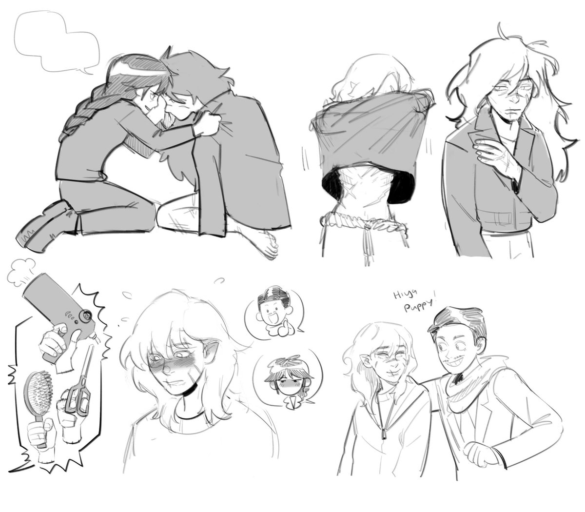 Continuation and some notes:

- If they have Kitty, then to Pubert logically they WOULD have a werewolf friend named Puppy.
- idk if wolf cuts will be a thing ten years from now but whatever!
- Enid needs nutrient please 😭
- more wenclair next time promise