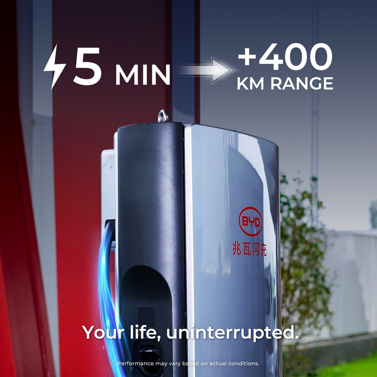 Unlock unparalleled speed with BYD's 1000kW Flash Charging. 

A mere 5 minutes delivers 400km of range, empowering you to reclaim your time for a coffee, a call, or simply more journey.

#BYD #BuildYourDreams #BYDTech