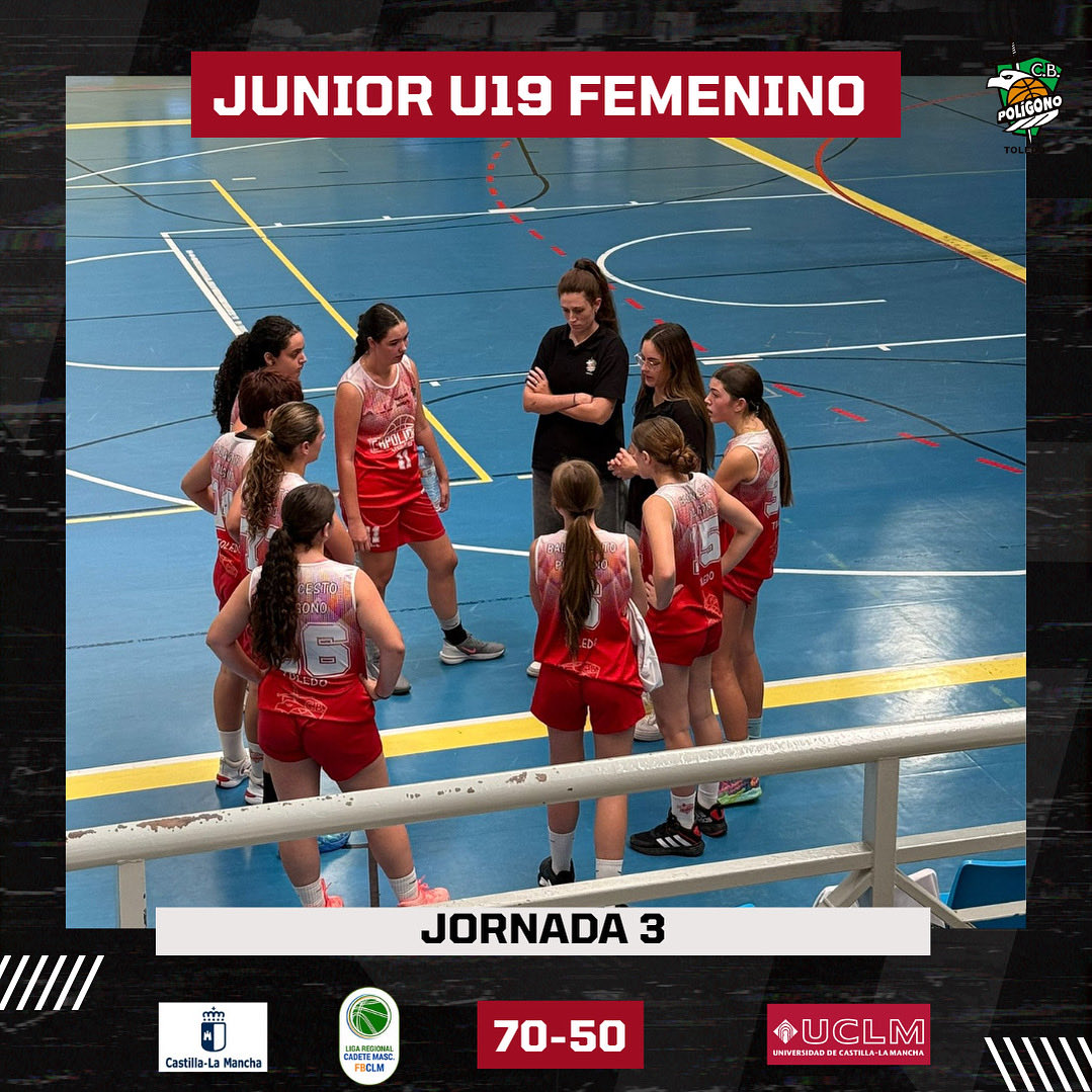 🏀 RESULTADOS DEL FIN DE SEMANA 🏀

➡️ Junior U19 Femenino 

🔸 Jornada 3

Derrota ante <a href="/Talavera_Basket/">Tecnocasa Baloncesto Talavera</a> en el desplazamiento de las junior. A pesar del mal inicio, se consiguió ajustar el tanteo en varias ocasiones. La falta de anotación del 3er cuarto, mermó mucho las opciones.