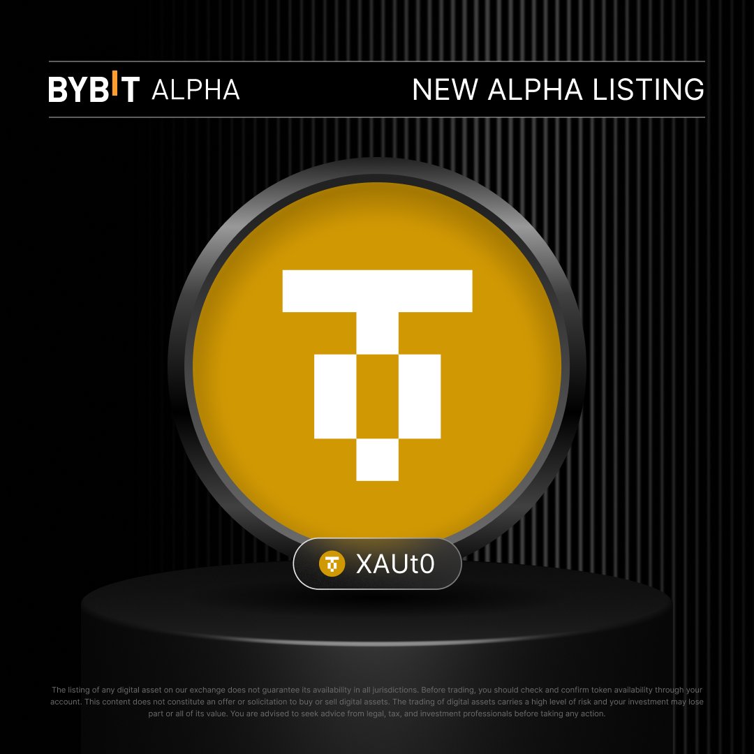 Bybit_Web3's tweet image. 🚀 $XAUt0 is now live on Bybit Alpha!

Trade XAUt0 with USDT, USDC, SOL, or bbSOL. No wallet, no gas, just gains.

Explore the next Alpha → i.bybit.com/1abg0GZ0

#Bybit #CryptoArk #XAUT #Solana #Tether