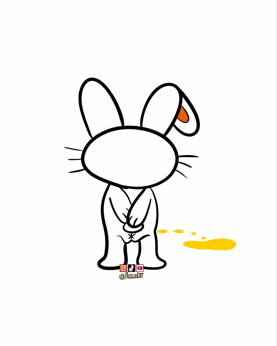 johnnexi's tweet photo. If you drink a lot you have to pee a lot later! 😮‍💨

#rabbit #pee #pipi #cute #doodle #digitalart #charadesign #meme https://t.co/yP0UKZiQjc