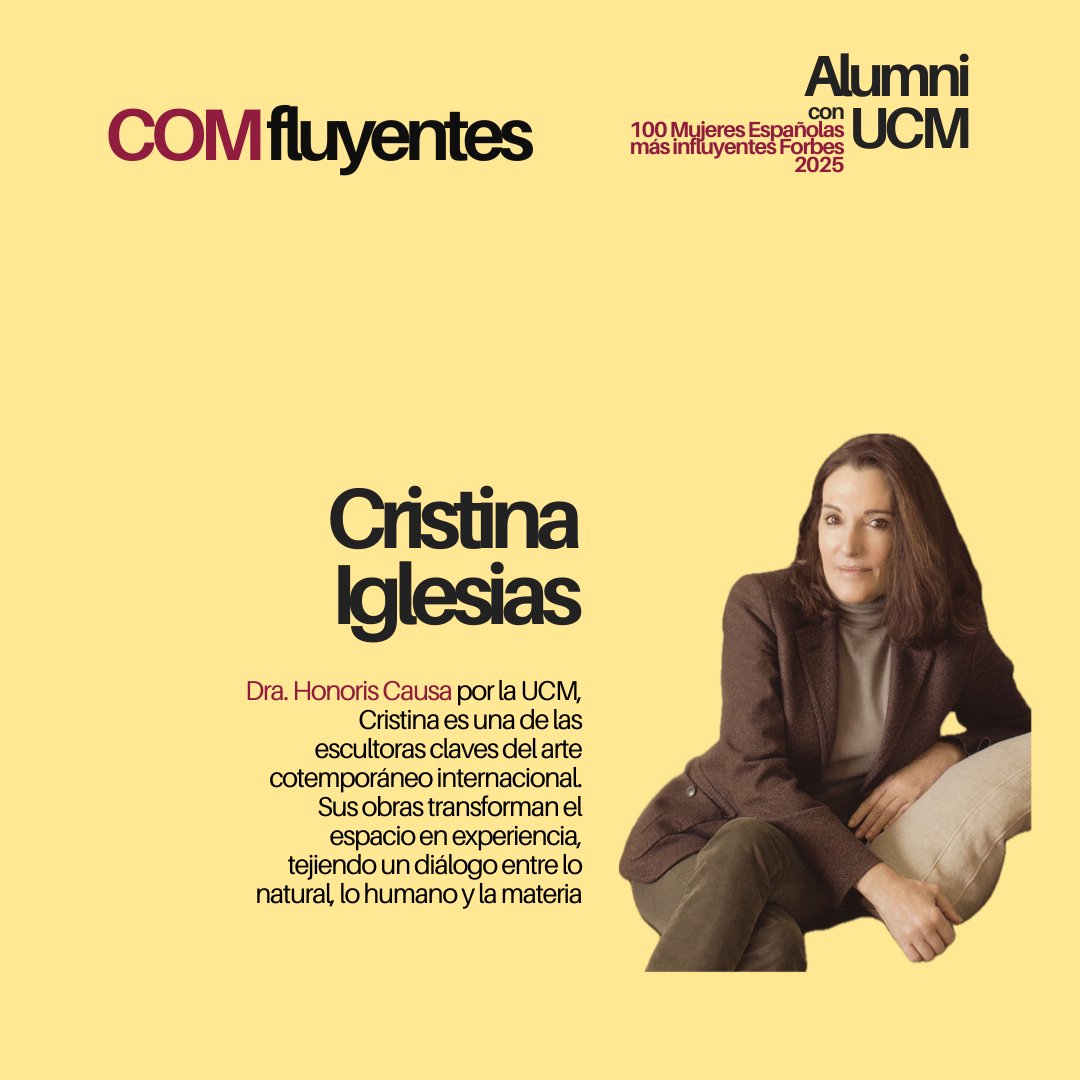Confluyentes, el espacio de Alumni dedicado a reconocer a las personas complutenses que inspiran, transforman y dejan huella.
Iniciamos  con tres referentes: Luisa García, Teresa Martín de la Mata y Cristina Iglesias por estar entre las 100 Mujeres más Influyentes de 2025.