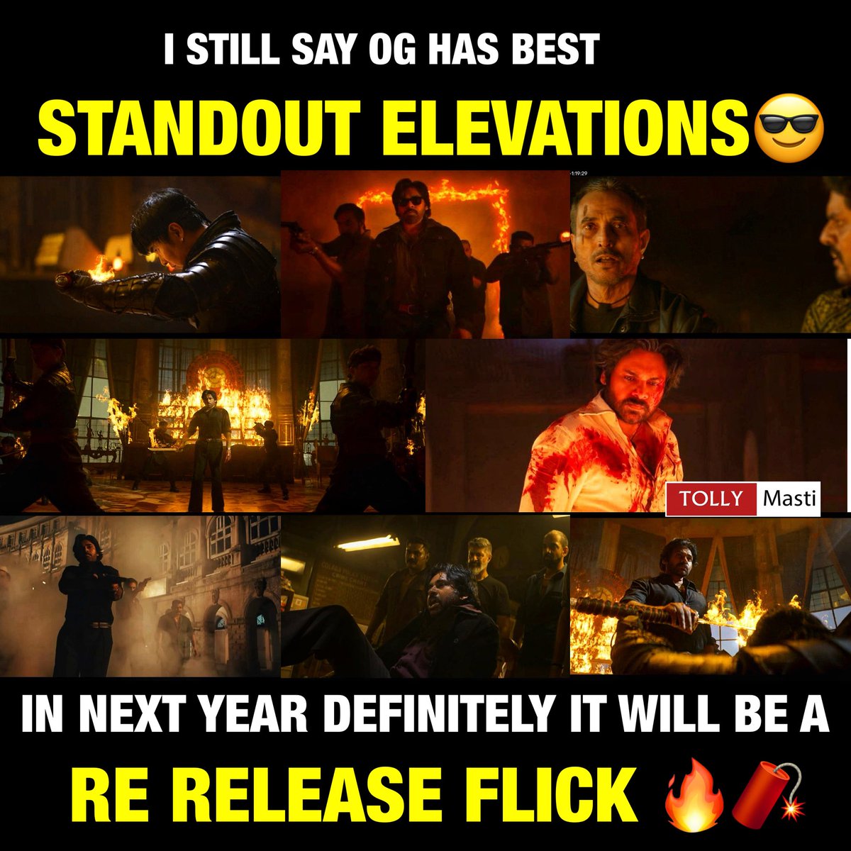 tollymasti's tweet photo. Daily dosage of OG 🔥🔥🧨 

#TheyCallHimOG #PawanKalyan #sujeeth #tollymasti @tollymasti https://t.co/IWSrg2cw8A