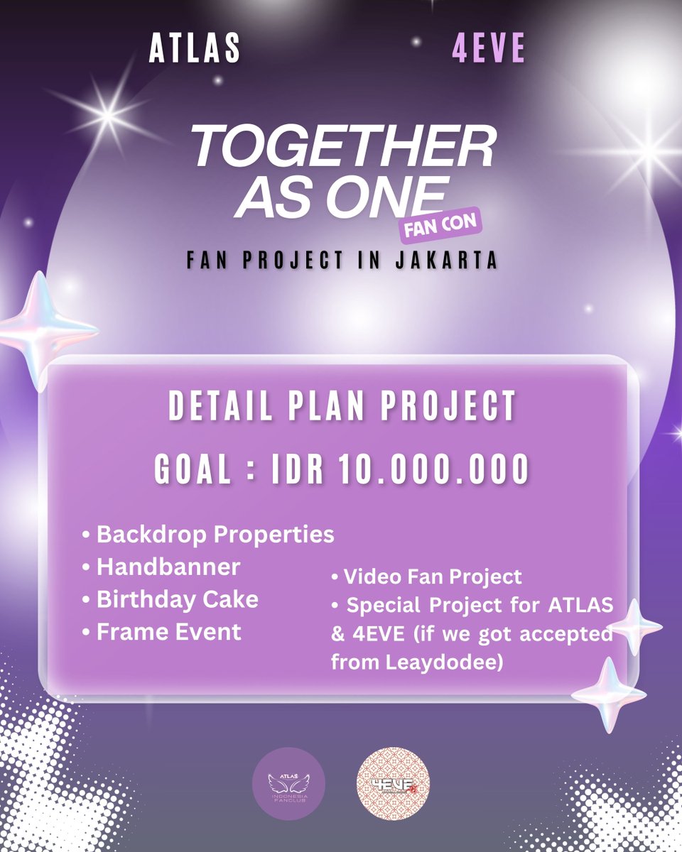 atlas__ina's tweet image. TOGETHER AS ONE DONATION FAN PROJECT IS OPEN NOW✨

Let’s be the part of this amazing project🌟

🗓Period: Today—Dec 7,2025
🔗bit.ly/4TLASfanconjkt 

Details below and see you🫰🏽 

#TogetherAsOneinJKT
#TogetherAsOneAsiaTour
#ATLAS_TH #ATLASth #4EVE
