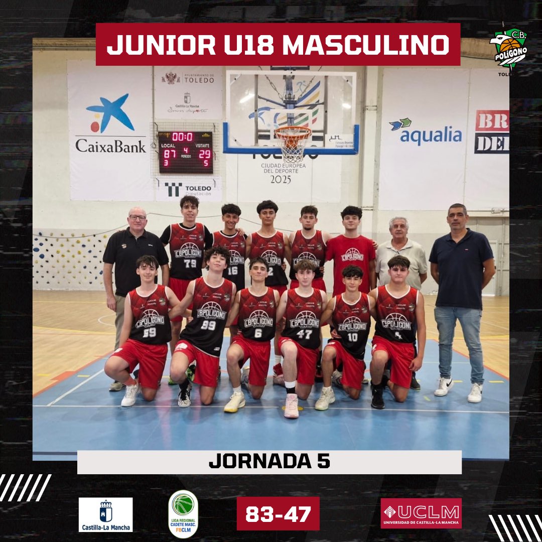🏀 RESULTADOS DEL FIN DE SEMANA 🏀

➡️ Junior U18 Masculino

🔸 Jornada 5

Derrota ante <a href="/GuadaBasket/">Guadalajara Basket</a> fuera de casa. Con unos parciales siempre en contra, los locales fueron cogiendo una ligera ventaja cuarto a cuarto que se amplió por nuestra falta de anotación en el 3er cuarto.