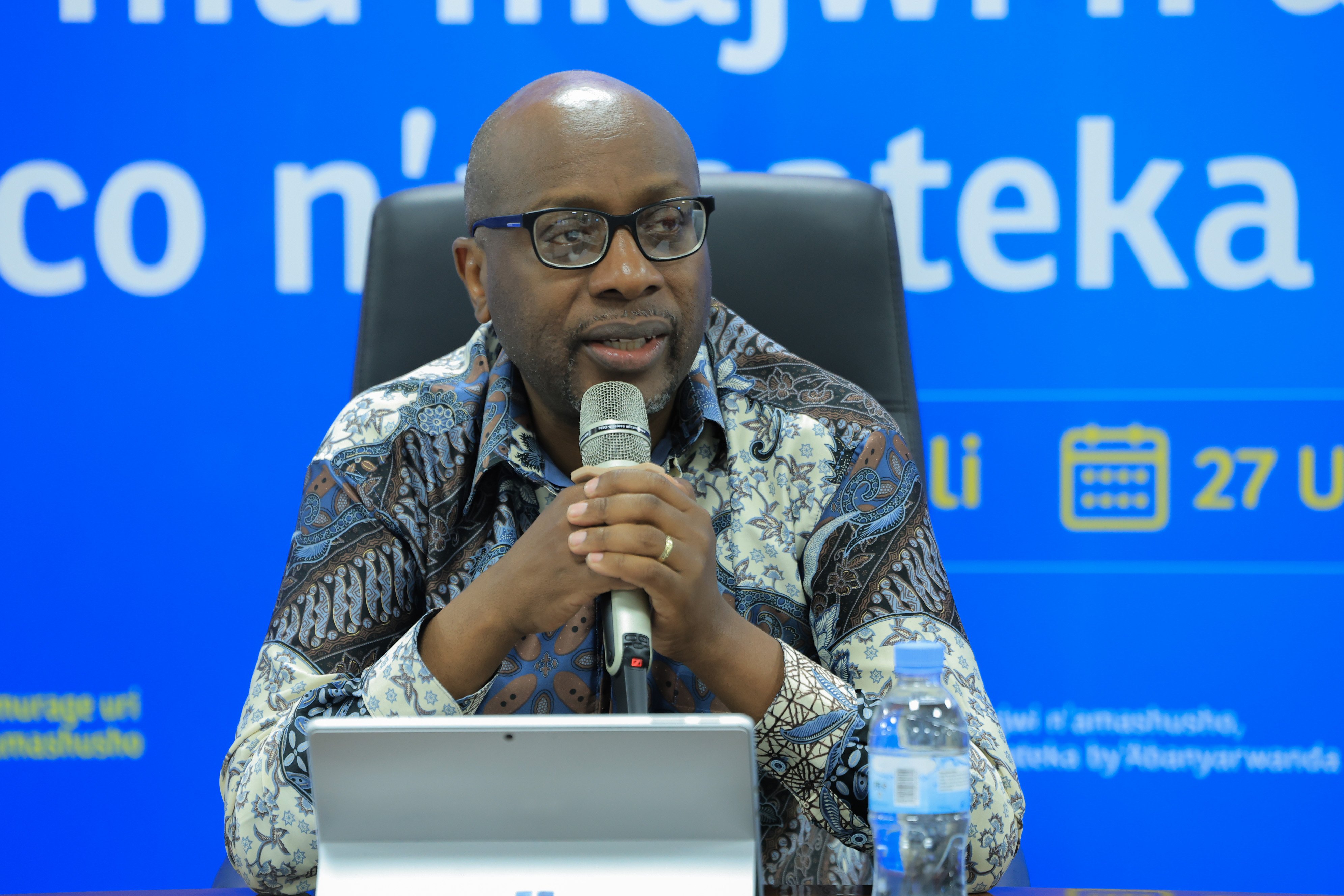 Ambassador Robert Masozera discussing Rwanda's cultural heritage preservation