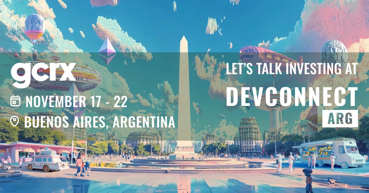 We'll be at <a href="/EFDevcon/">Devcon 8 | Mumbai, India 🇮🇳</a>. DM us and let's talk investing at La Rural, Palermo! 🇦🇷