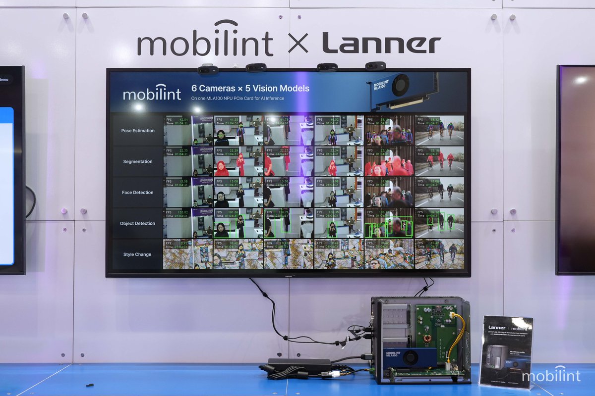 Mobilint_Inc's tweet photo. Combined with MLA100 tested with 400+ models, Lanner’s EAI-I731 AI Workstation is ready for applications in industrial automation, smart surveillance, robotics, and intelligent transportation, where stable on-prem inference is critical.

Industrial AI at the edge starts here. ⚡ https://t.co/L4Qi1wGcQy