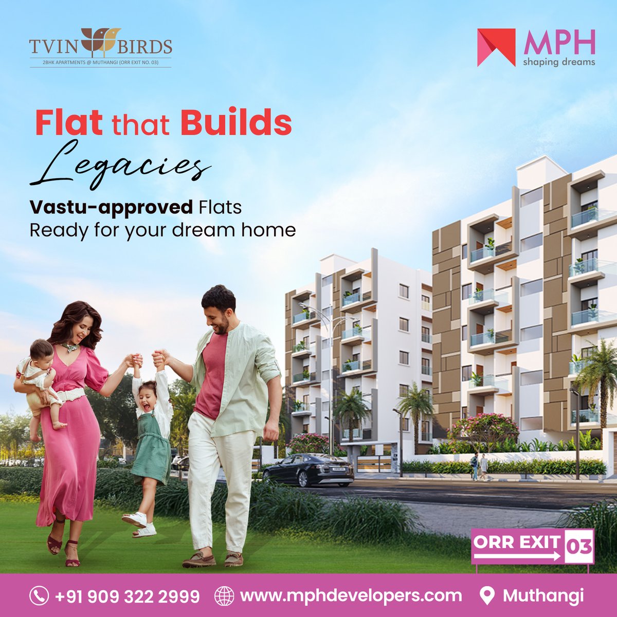 developers_mph's tweet image. Twin Birds Apartments, Muthangi.
Vastu-approved, modern, and crafted for lasting happiness.
Near ORR Exit 03. Your dream home awaits. 🏡✨

Call: +91 909 322 2999
Visit: mphdevelopers.com

#MPHHomes #MPHDevelopers #DreamHome #VastuApproved #MuthangiHomes #HyderabadFlats