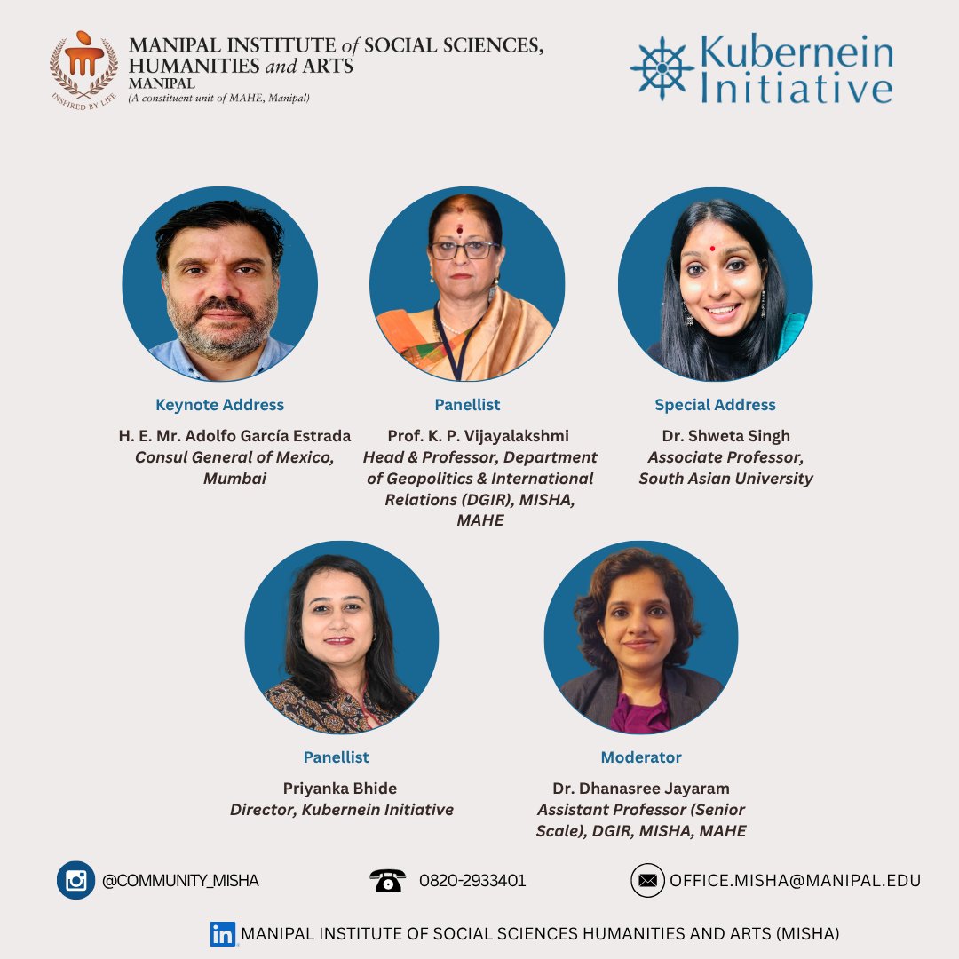 Event Alert! We are pleased to invite you to a webinar on “Feminist Perspectives in International Relations, Security &amp; Diplomacy”, in partnership with the Department of Geopolitics and International Relations (DGIR), <a href="/community_misha/">MISHA</a> at MAHE.  
📅Tue, 28 Oct 2025  
🕑 15:30 –