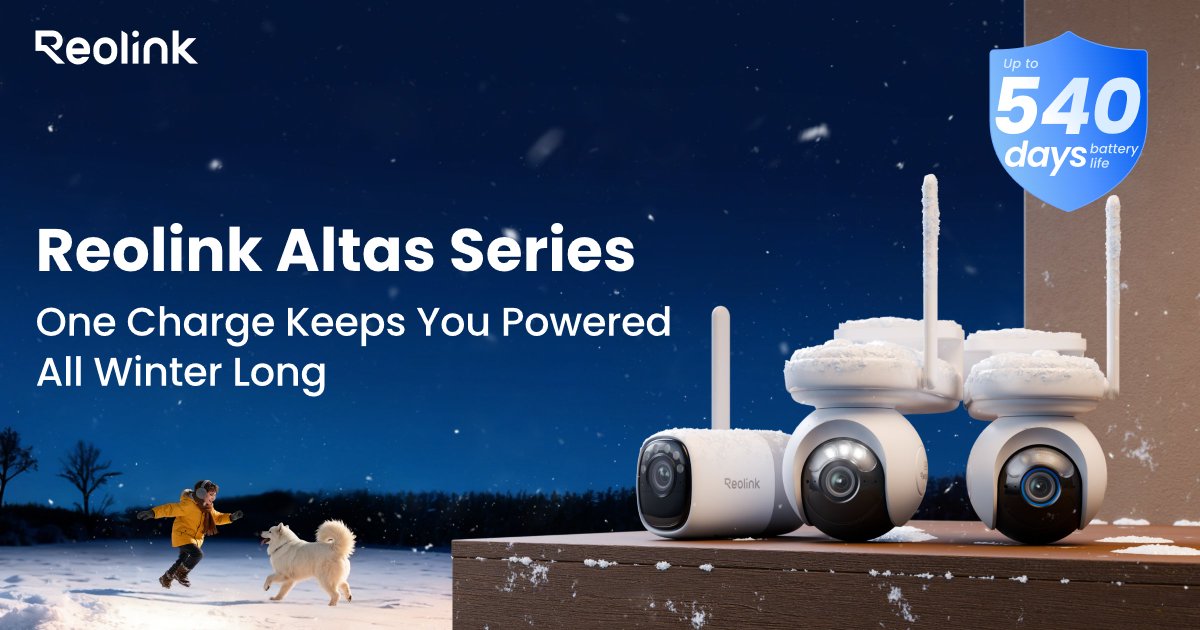 ReolinkTech's tweet image. #Reolink Altas Series-Always On, Always Safe
Enjoy peace of mind for over a year with up to 540 days of standby power. Pair with a solar panel for nonstop performance in every season.🌞🔋
#SecurityCamera #HomeSecurity #AltasSeries #AltasPTUltra #Altas #AltasGoPT