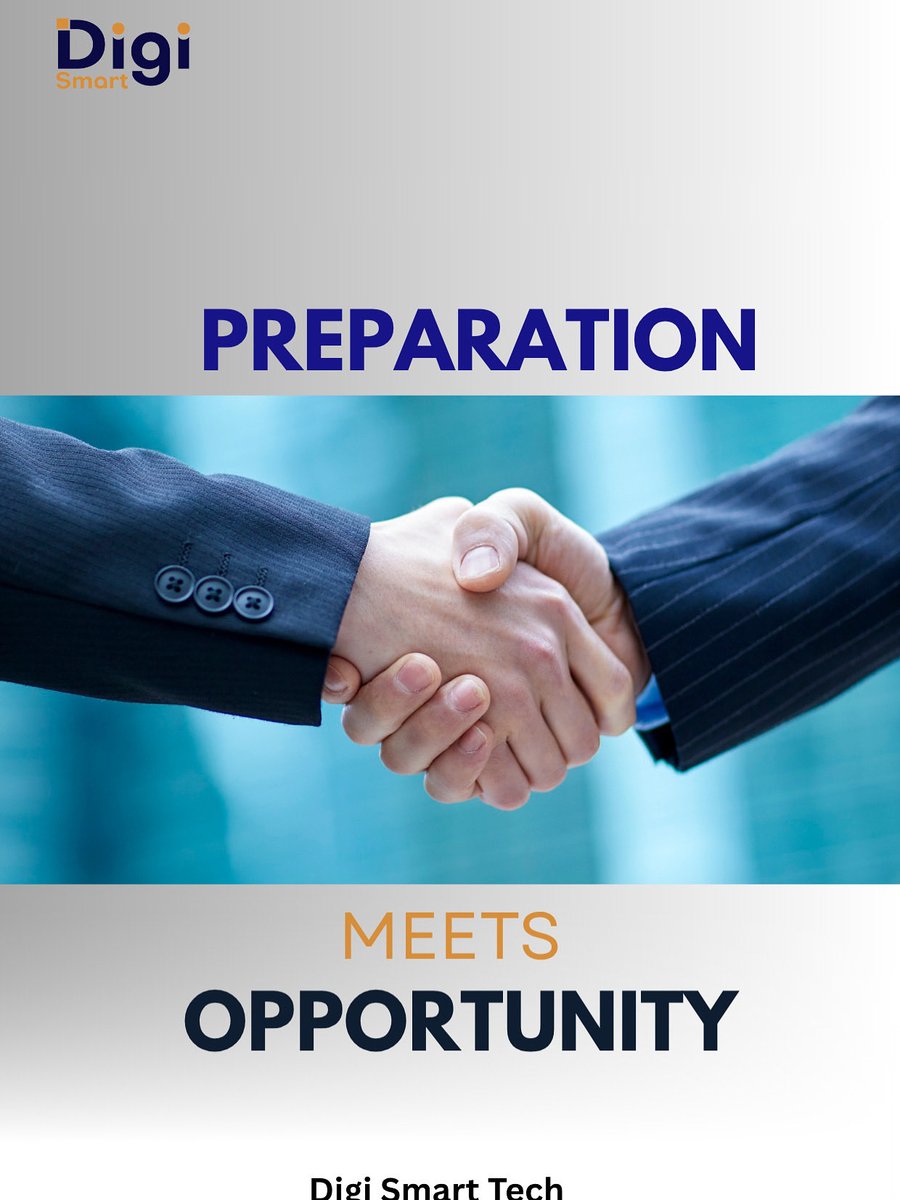 Digismarttech's tweet image. When opportunity meets preparation, success isn’t luck, it’s timing. Keep learning, stay ready and show up every day because the door you’ve been praying for might open when you least expect it.

#DigiSmartTech #TechCareerGrowth #RemoteWorkTips #StayReady #Opportunities #Career