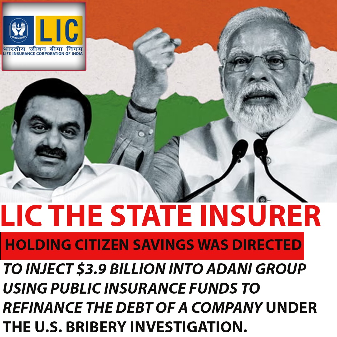 MurshidNama's tweet image. After Western banks froze Adani’s credit, Modi’s cabinet forced LIC to buy his junk bonds, calling it “confidence.”
Confidence in corruption, maybe.
#AdaniExposed #LICScam #ModiAdaniNexus