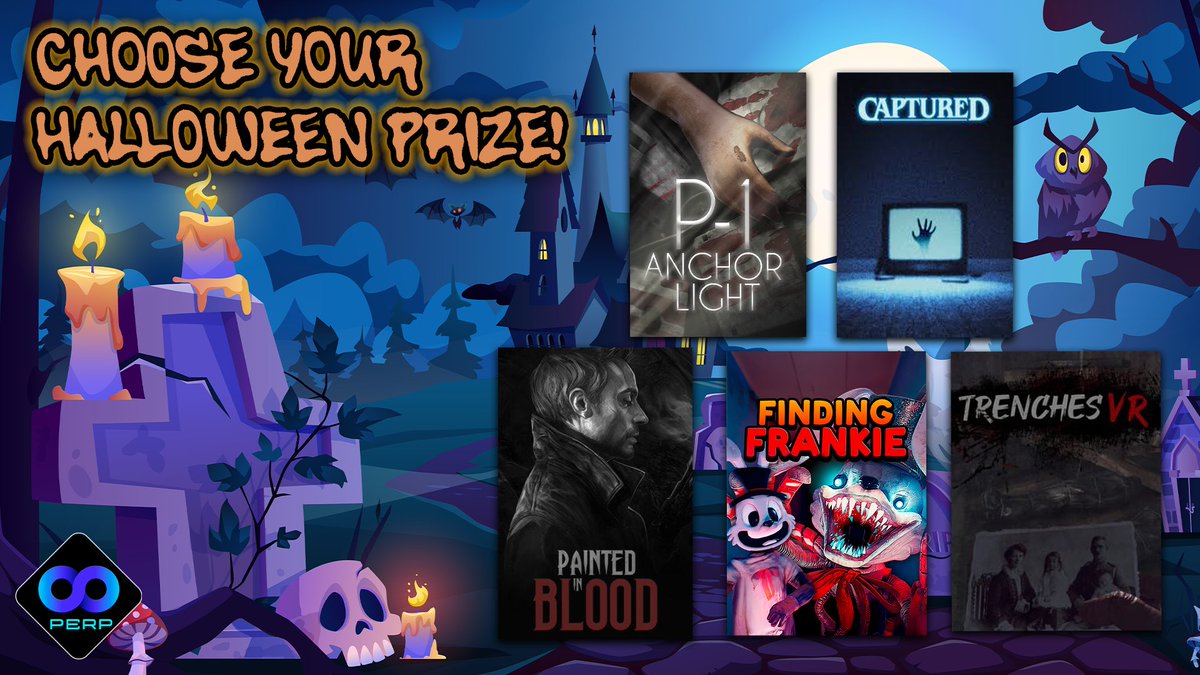 #Halloween week is finally here, and we're giving you the chance to choose your own spooky prize! 🎃🏆

To enter: Follow @perpgames, LIKE + RP &amp; Let us know which game you'd like to win! 🧛

What's up for grabs? 🤷‍♂️

Painted In Blood (PC)
Trenches VR (Meta Quest &amp; PC)
Finding