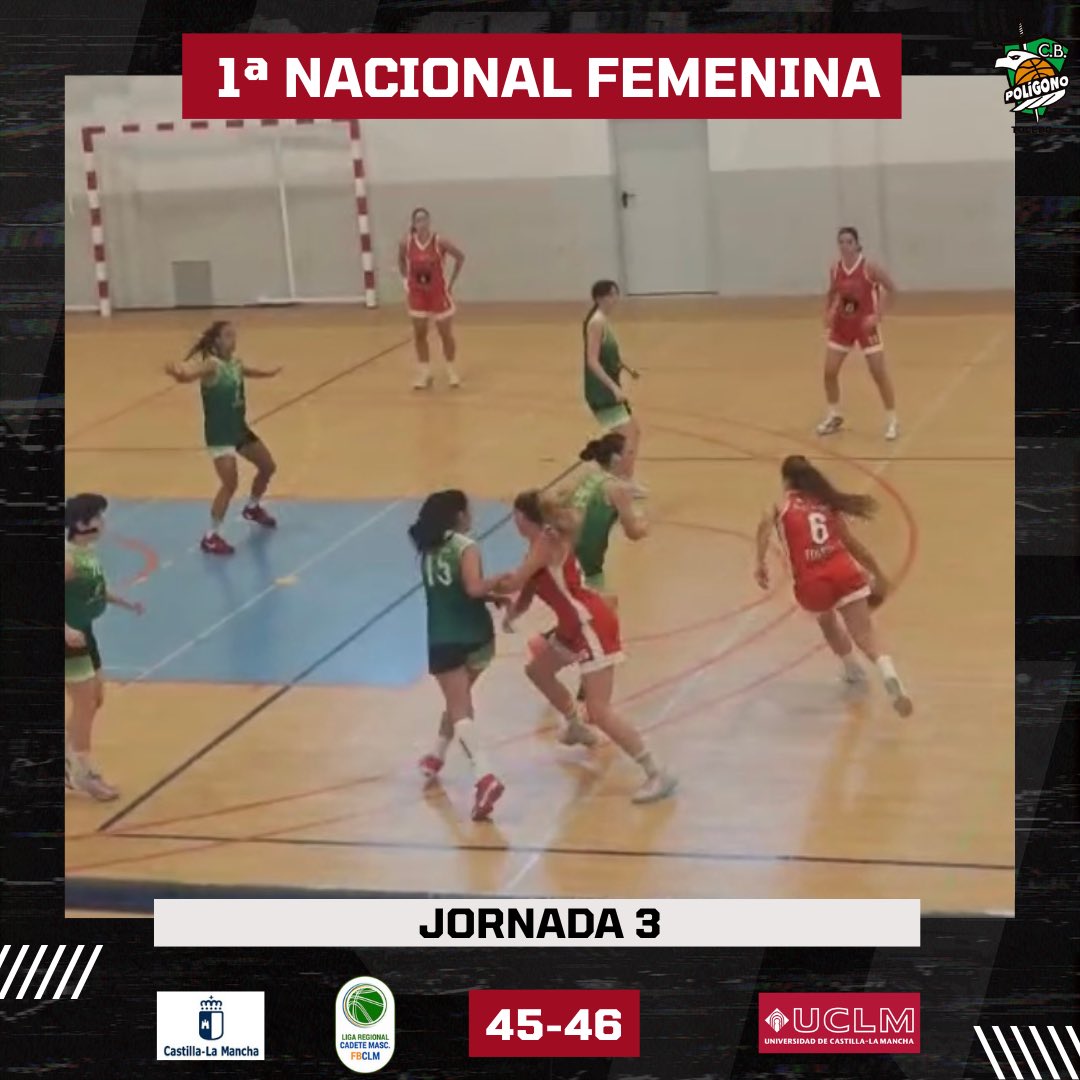 🏀 RESULTADOS DEL FIN DE SEMANA 🏀

➡️ 1ª Nacional Femenina

🔸 Jornada 3

Derrota ante <a href="/CEIToledo/">C.B. CEI Toledo</a> en el derbi. A pesar de que las nuestras dominaron en el tanteo durante todo el encuentro, una última canasta de las visitantes les dió la victoria.