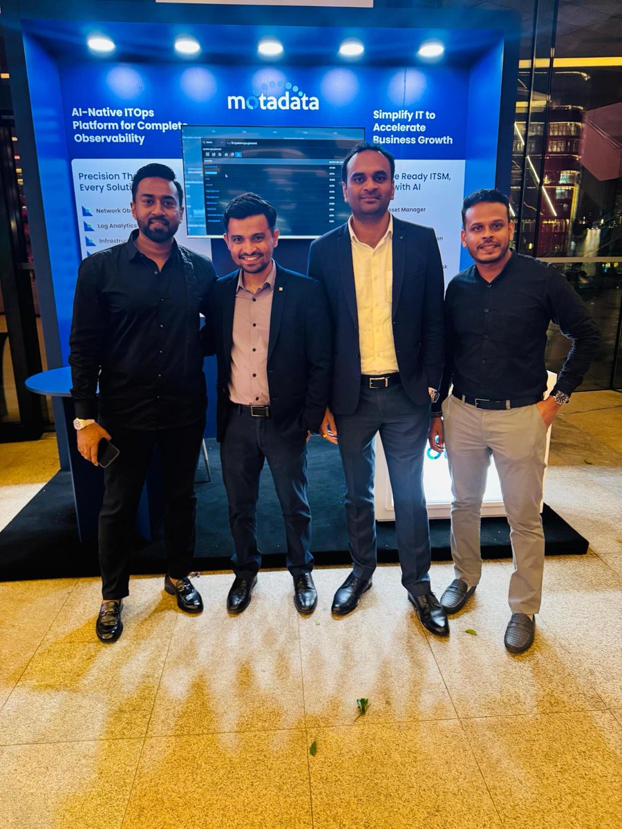 MotadataSystems's tweet image. A great experience at SAT Forum 2025, Colombo! Our session, “Discover the Future of Intelligent IT Operations,” explored how AI, automation, and observability are reshaping IT operations.

#motadata #futureofit #aiopsinnovation