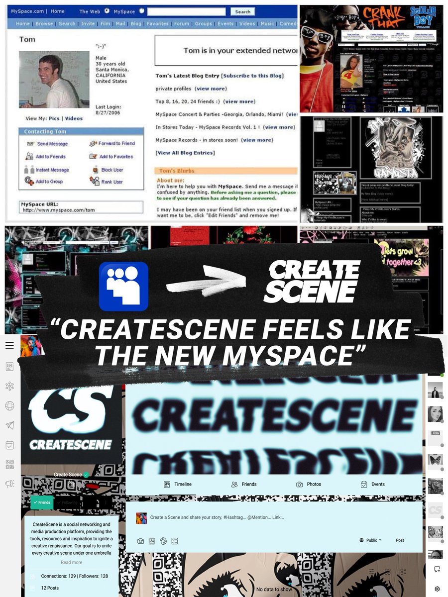 createscene's tweet image. For creatives, #MySpace was a launchpad. It was where indie musicians built #fanbases, #photographers &amp;amp; #designers got their first commissions, where subcultures formed. It didn’t matter if you were from — if you had an #idea, MySpace gave you a #stage.

createscene.com/stories/1673/C…