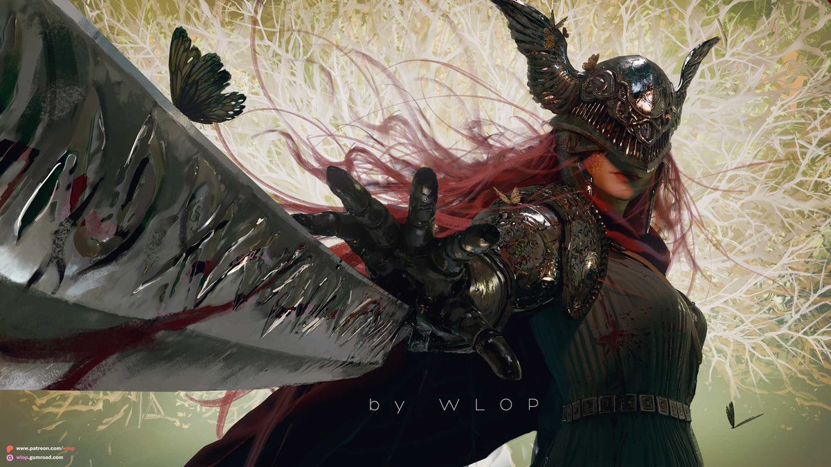 Malenia, Blade of Miquella 
Art by <a href="/wlopwangling/">WLOP</a> 
#ELDENRING