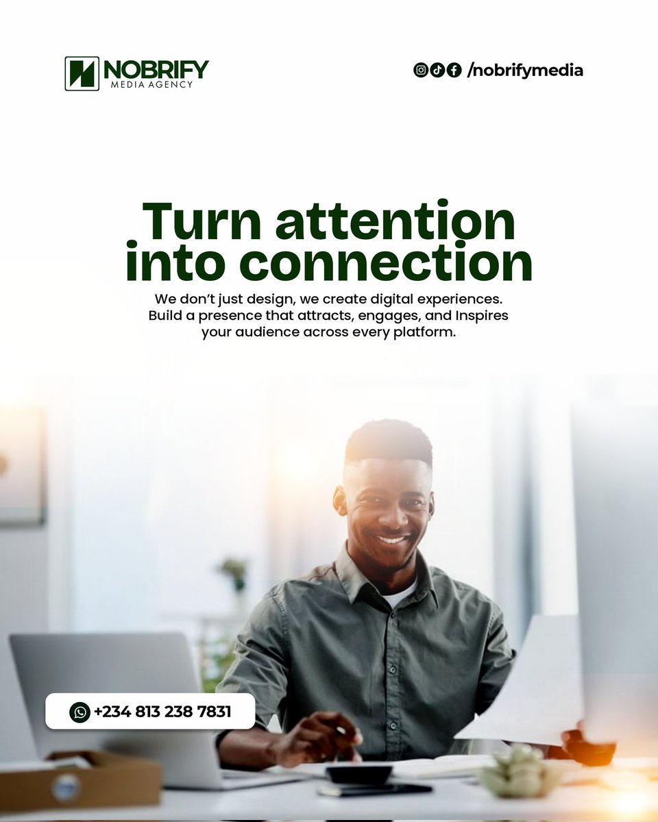 Nobrify_design's tweet image. Your brand deserves more than just likes — it deserves attention, trust, and results. 💡
🎯 Build consistency
🎨 Strengthen your brand image
📈 Grow your online presence
#BrandDesign #SocialMediaMarketing #CreativeAgency #DigitalBranding #ContentCreation #SocialMediaGrowth