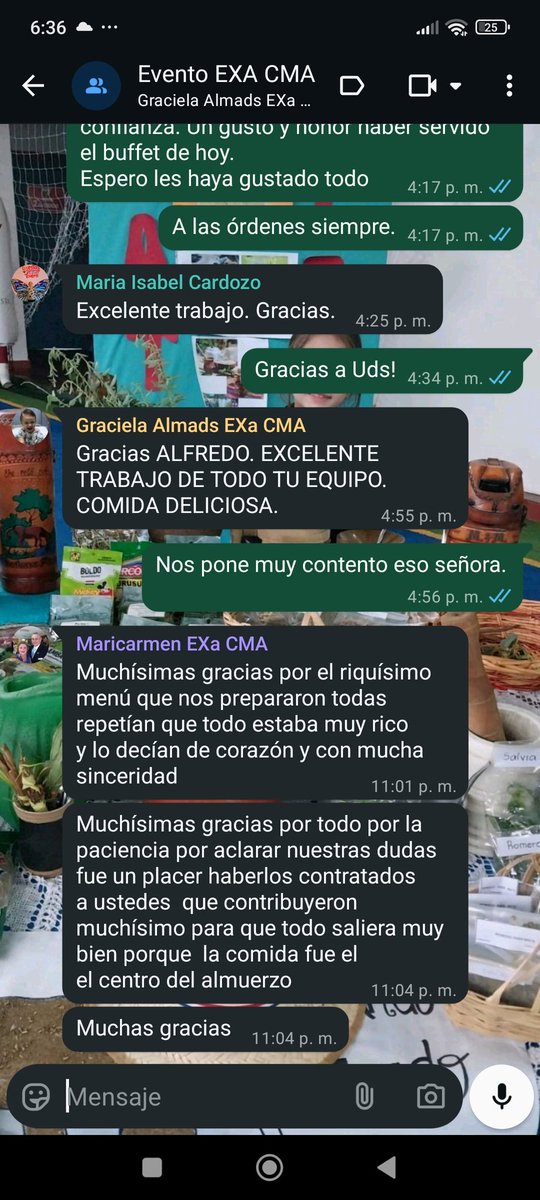 Seguimos aprendiendo en este tema de los eventos. Buffet de pastas, strogonoff y panache de verduras para EXA CMA el sábado 25. Este es el feedback de las clientes. 
#Catering