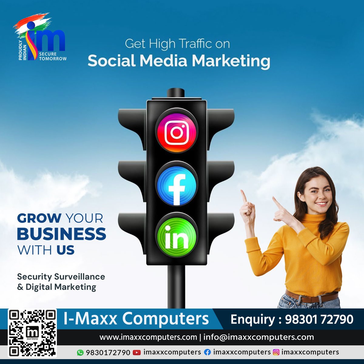 imaxxcomputers's tweet image. 🚦 Ready to Take Your Business to the Next Level?
Get high traffic, real engagement, and strong brand presence with expert Social Media Marketing by I-Maxx Computers 💻📈
📞 Contact Us: 98301 72790
📧 Email: info@imaxxcomputers.com
🌍 Visit: imaxxcomputers.com