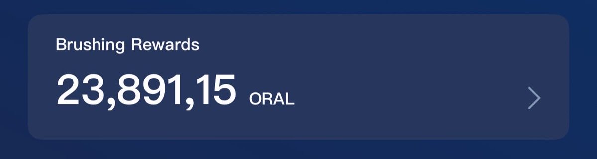 Earning by cleaning your teeth?
Sounds great?

Over the past weeks I collected more than 23k $ORAL points with my <a href="/BrushONetwork/">BrushO</a> .

Using this toothbrush twice daily got a normal thing for me.

Keep your teeth clean!