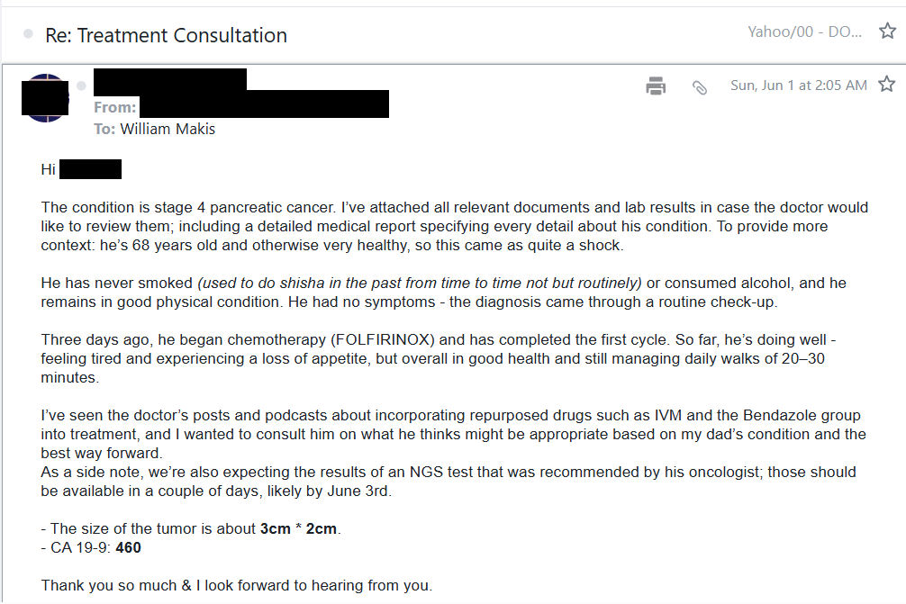 MakisMedicine's tweet image. NEW ARTICLE: IVERMECTIN and FENBENDAZOLE Testimonial - 68 year old man from Jordan with Stage 4 Pancreatic Cancer metastatic to the liver, reports after 3 months, all tumors are shrinking...

Pancreatic cancer success stories are particularly heartwarming, because this is one…