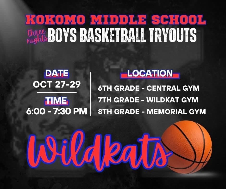 KMS_AD's tweet image. Today is the day!
Middle School Basketball tryouts are tonight!

All students must have a physical on file to participate