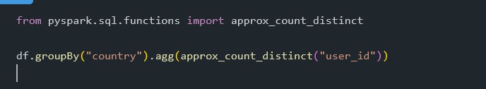 databricksdaily's tweet image. Counting unique values on massive datasets?
 countDistinct() can eat memory switch to the approximate version for huge scale.
It’s based on HyperLogLog small accuracy tradeoff, huge performance win.
#Databricks #Spark #DataEngineering #Performance