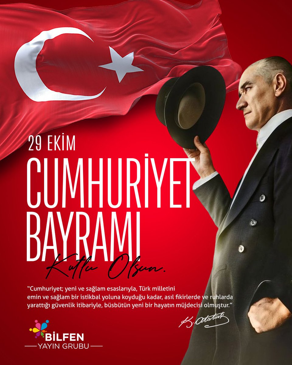 29 Ekim Cumhuriyet Bayramımız Kutlu Olsun!

#29Ekim #CumhuriyetBayramı #KutluOlsun