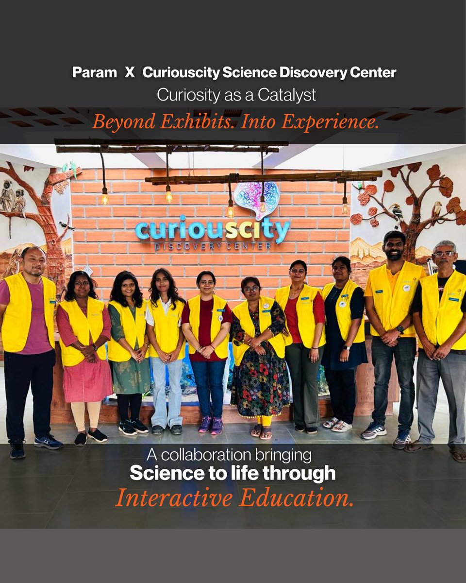 paraminnovation's tweet image. Curiosity in action. 🔬
Param Foundation × Curiosity Science Discovery Center bring science to life through interactive learning that inspires every mind to explore and create.
#ParamFoundation #STEMEducation #InnovationInLearning